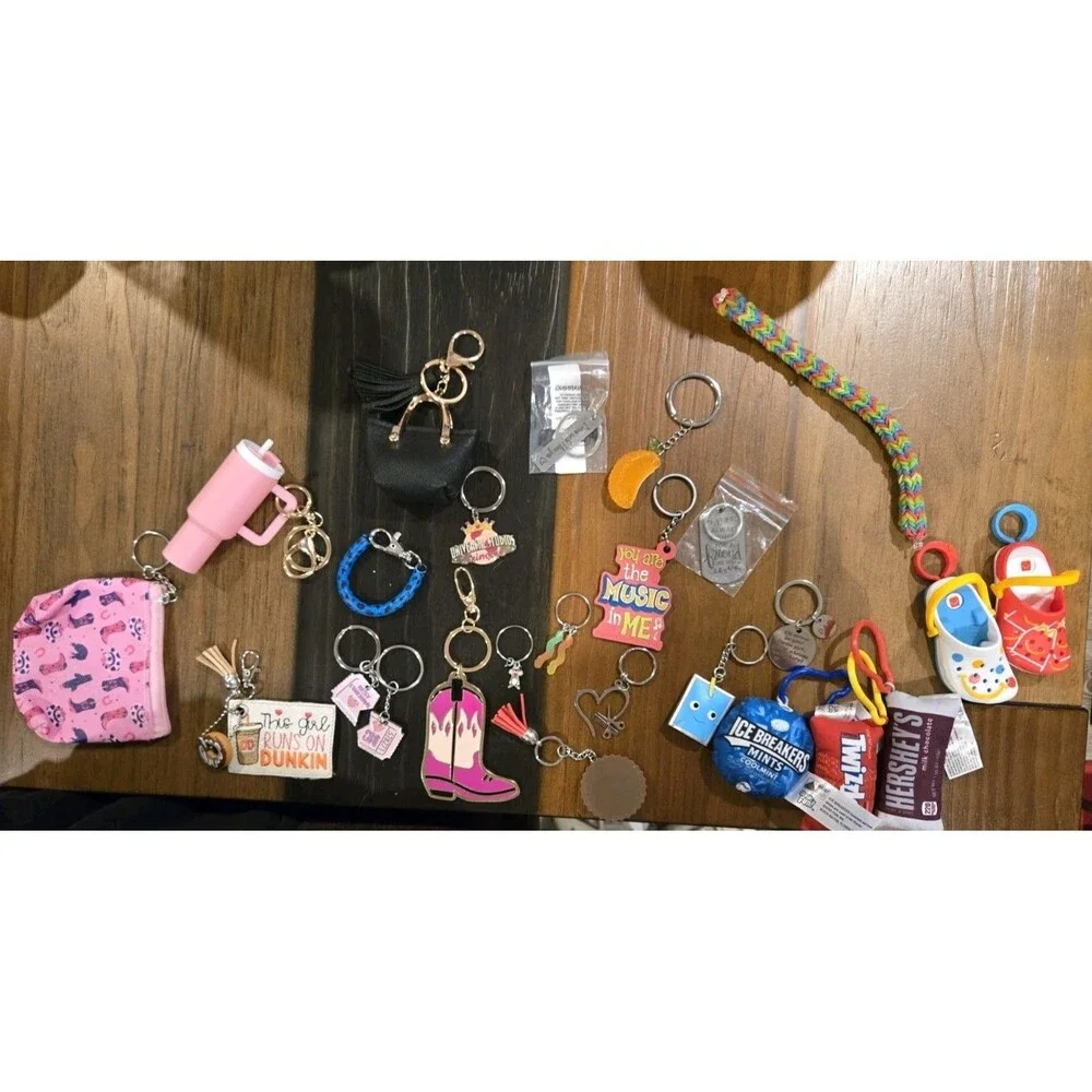 Lot Of Keychains Mixed Assortment Fun Vintage to Modern Kids Adults